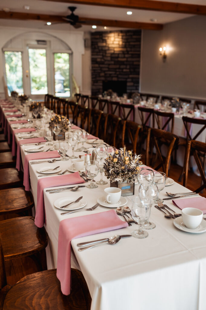 Closeup of seating arrangement in indoor area of Strathmere Farmhouse
