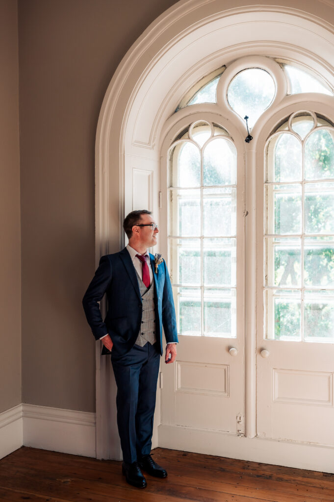 Groom posing 