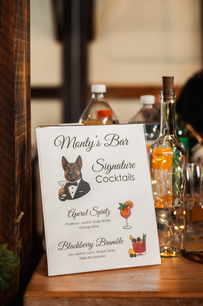 Cocktail options at Richmond Estate Wineyard