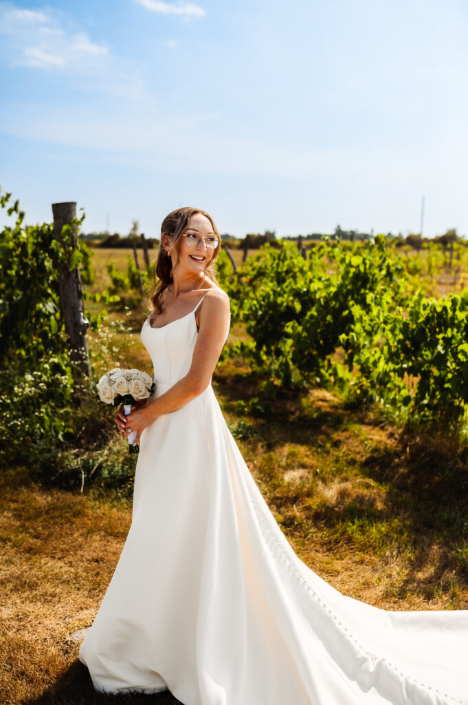 Bride posing